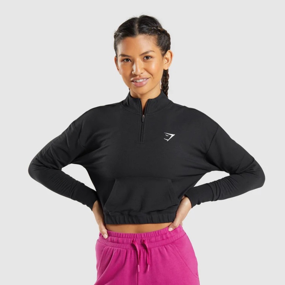 Gymshark cropped quarter zip